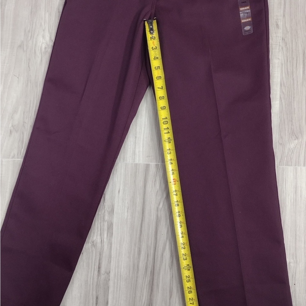 Dickies Men's Burgundy Pants size 34x 32 brand new w tags - Picture 5 of 10